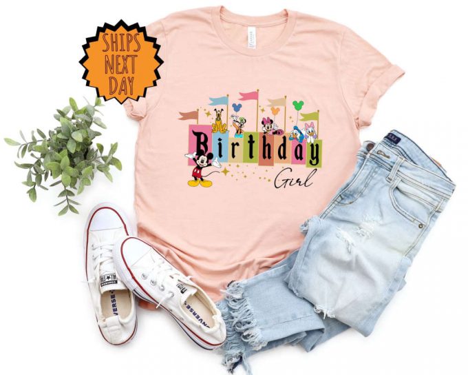 Disney Birthday Girl Shirt, Disney Birthday Trip Shirt, Family Birthday Shirt ,Funny Disney Group Birthday Shirt,Cute Birthday Girl Gift Tee 4