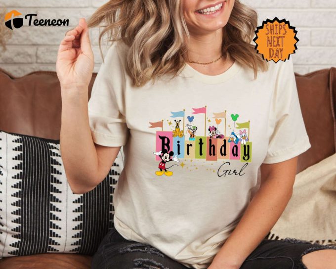 Disney Birthday Girl Shirt, Disney Birthday Trip Shirt, Family Birthday Shirt ,Funny Disney Group Birthday Shirt,Cute Birthday Girl Gift Tee 1