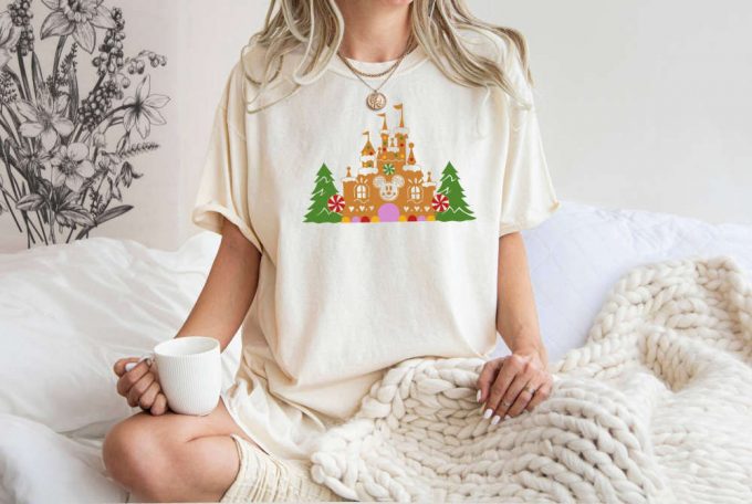 Disney Castle T-Shirt, Comfort Colors, Christmas Shirt, Gingerbread Shirt, Cookie Shirt, Mickey Mouse Shirt, Xmas Party Tee, Disneyworld Tee 6