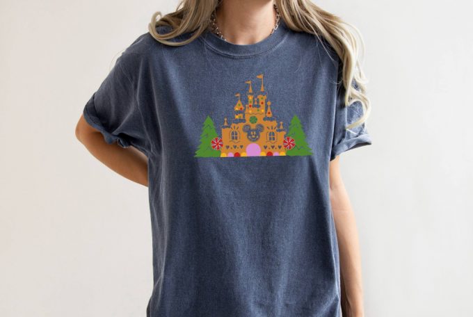 Disney Castle T-Shirt, Comfort Colors, Christmas Shirt, Gingerbread Shirt, Cookie Shirt, Mickey Mouse Shirt, Xmas Party Tee, Disneyworld Tee 7