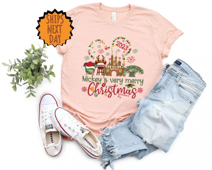 Disney Christmas Shirt: Very Merry Gift For Christmas Party Family Matching Tee 2