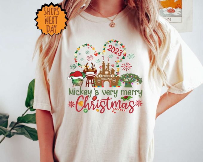 Disney Christmas Shirt: Very Merry Gift For Christmas Party Family Matching Tee 5