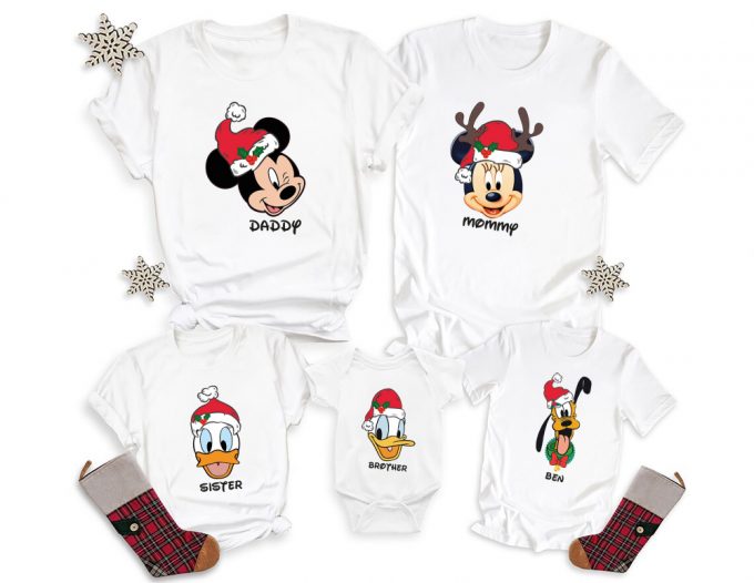 Magical Disney Christmas Shirts: Mickey Minnie &Amp; Family Perfect For Christmas Trip At Disneyland &Amp; Disneyworld 3