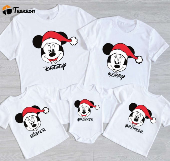 Magical Disney Christmas Shirts: Mickey Minnie &Amp;Amp; Family Perfect For Christmas Trips To Disneyland &Amp;Amp; Disneyworld! 1