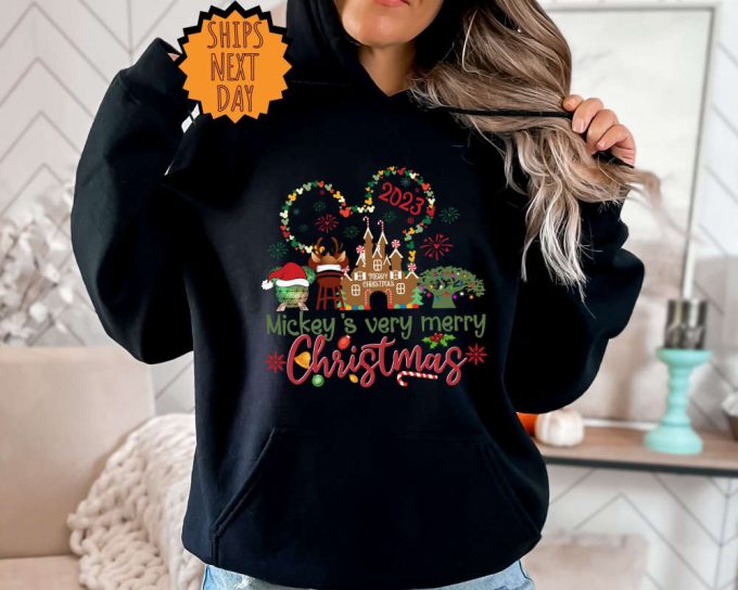 Disney Christmas Sweatshirt - Very Merry Gift For Christmas Party &Amp; Family Matching 3