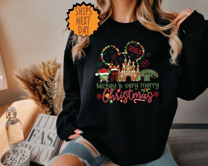 Disney Christmas Sweatshirt - Very Merry Gift For Christmas Party &Amp; Family Matching 4