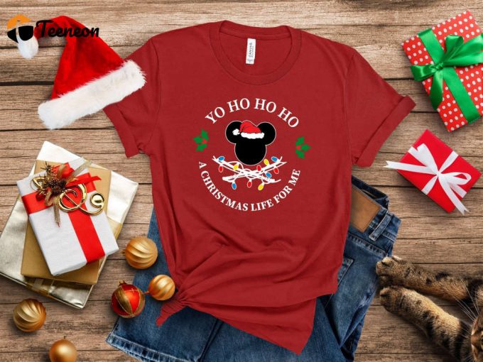 Disney Christmas T-Shirt, Mickey Mouse, Santa Hat Shirt, Funny Christmas Tee, Disney Trip Shirt, Xmas Party Tee, Christmas Life Shirt 1