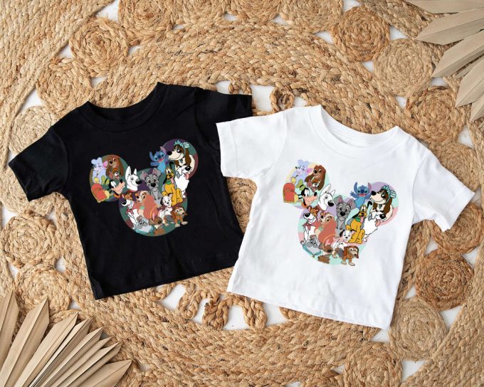 Disney Dogs &Amp; Cats Shirt: Custom Character-Filled Dog Lover Shirt For Disney Family Mickey Head Design 3
