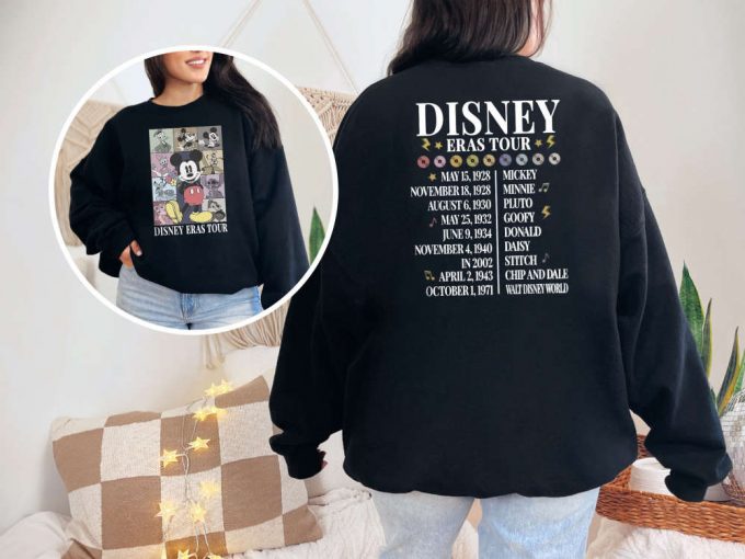 Explore The Disney Eras: Get Your Retro Cartoon T-Shirts &Amp; Sweatshirts At Disneyworld! Mickey Mouse Pluto &Amp; More! 2 Sided Prints Perfect For Disney Trips! 3