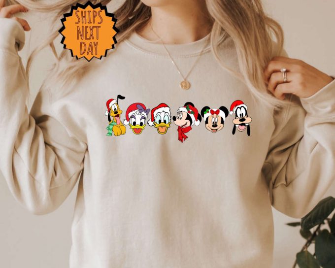 Disney Friends Christmas Sweatshirt - Mickey And Minnie Hoodie: Perfect Xmas Gift 5