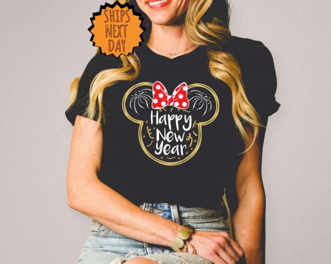 Disney Happy New Year Shirt, Mickey And Minnie New Year Shirt, Disney Travel Trip Shirt, New Year Disney Vocation, Family Matching Shirt