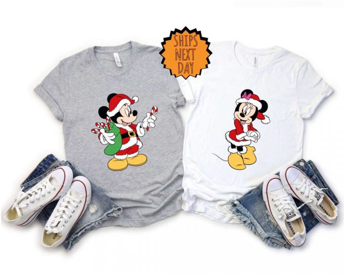 Disney Mickey &Amp; Minnie Couples Christmas Shirt - Vacation &Amp; Xmas Party Apparel 4