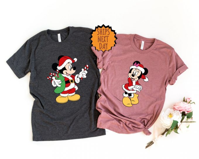 Disney Mickey &Amp; Minnie Couples Christmas Shirt - Vacation &Amp; Xmas Party Apparel 7