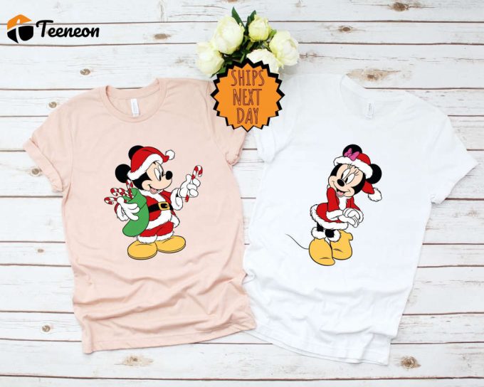 Disney Mickey &Amp;Amp; Minnie Couples Christmas Shirt - Vacation &Amp;Amp; Xmas Party Apparel 1