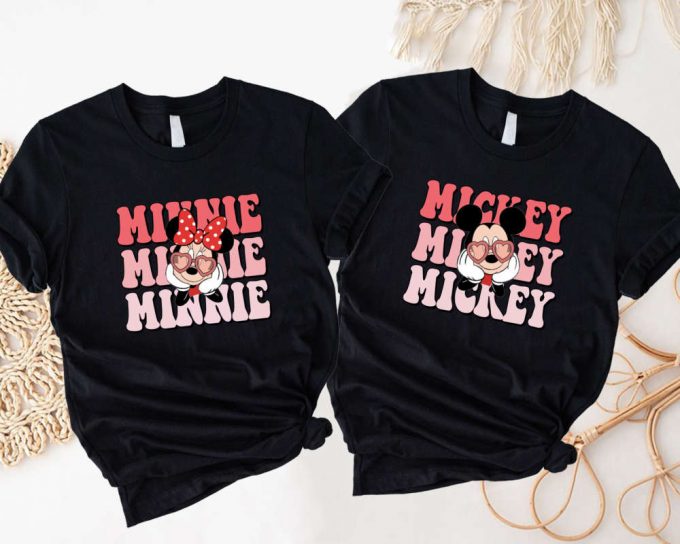 Disney Mickey &Amp; Minnie In Love Shirt - Magic Kingdom Valentine S Day Couple Tee 2