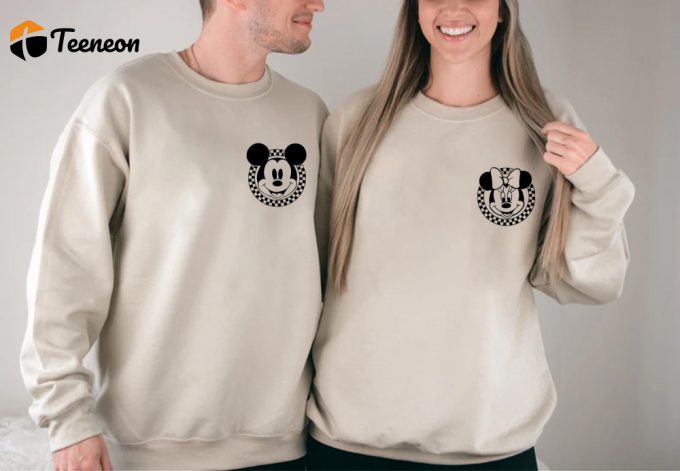 Disney Mickey Minnie Pocket Shirt – Matching Sweatshirt Disneyland Couple Shirt 1