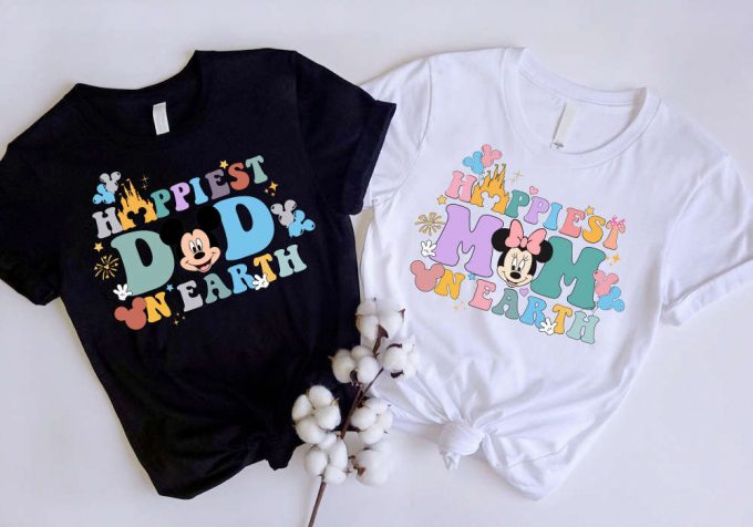 Disney Mom Dad Shirt: Perfect Disney Mommy Daddy Gift - Mickey Dad &Amp; Minnie Mom Shirt 3