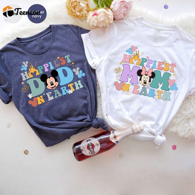 Disney Mom Dad Shirt: Perfect Disney Mommy Daddy Gift - Mickey Dad &Amp;Amp; Minnie Mom Shirt 1