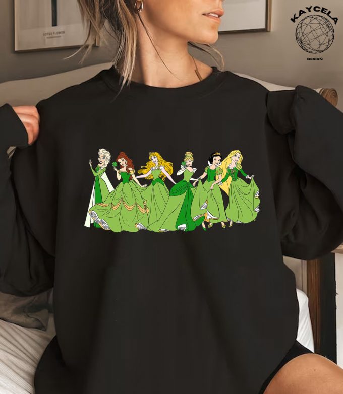 Magical Disney Princess Happy St Patrick’s Day Shirt: Perfect Wdw Disneyland Girl Trip Gift With Shamrock Luck Of The Irish And Shenanigans For The Whole Family 4