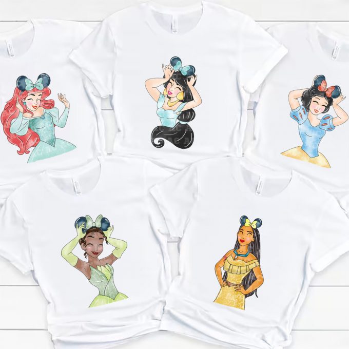 Magical Disney Princess Minnie Ears Shirt: Belle Tiana Elsa Anna Jasmine Ariel &Amp; More! Perfect For Fans Of Aurora Rapunzel Snow White Merida Cinderella Mulan Shop Now! 2