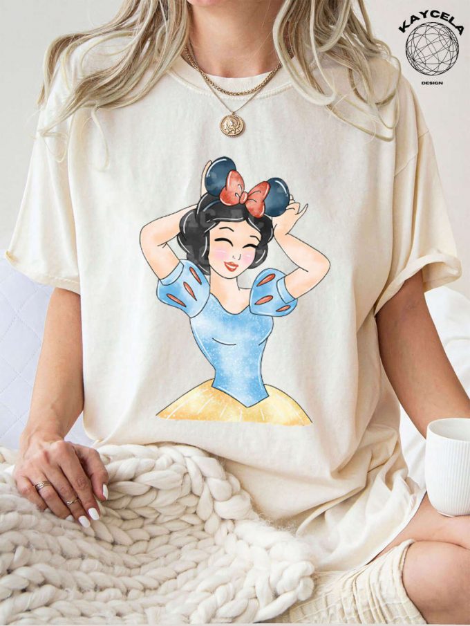 Magical Disney Princess Minnie Ears Shirt: Belle Tiana Elsa Anna Jasmine Ariel &Amp; More! Perfect For Fans Of Aurora Rapunzel Snow White Merida Cinderella Mulan Shop Now! 3