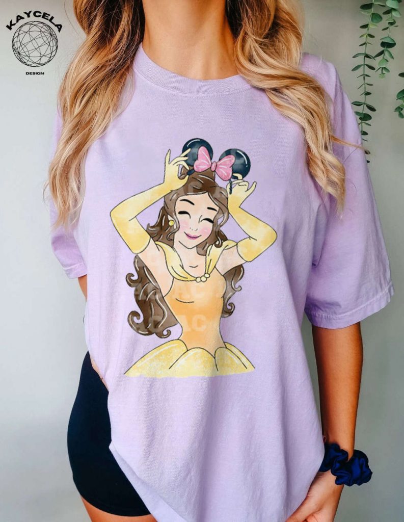 Magical Disney Princess Minnie Ears Shirt: Belle Tiana Elsa Anna Jasmine Ariel &Amp; More! Perfect For Fans Of Aurora Rapunzel Snow White Merida Cinderella Mulan Shop Now! 12