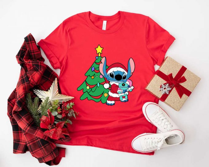 Disney Stitch Christmas Shirt - Festive Lilo And Stitch Tee For Disney Vacation And Disneyland Trip 3