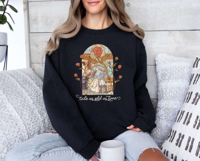 Disney Belle Sweatshirt – Tale As Old As Time Beauty And The Beast T-Shirt Retro Princess Shirt 2