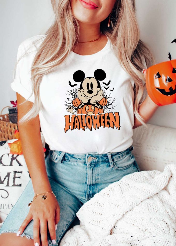 Disney T-Shirt, Funny Mickey Mouse, Halloween Season, Gift For Her, Home Party Shirt, Halloween Squad, Positive Vibe Shirt, Fall Vibe Shirt 3