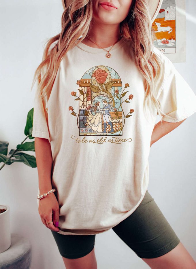 Disney Tale As Old As Time Shirt: Belle Beauty And The Beast Retro Princess Tee - Vintage Vibes &Amp; Comfort Colors 2