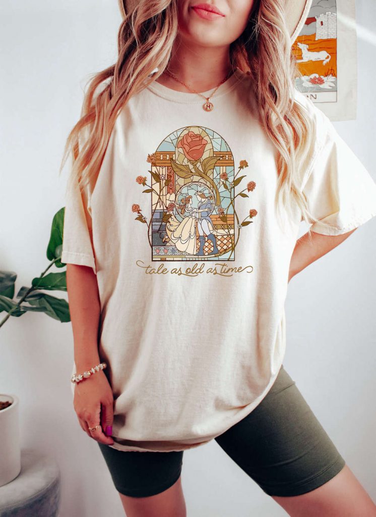 Disney Tale As Old As Time Shirt: Belle Beauty And The Beast Retro Princess Tee - Vintage Vibes &Amp; Comfort Colors 6