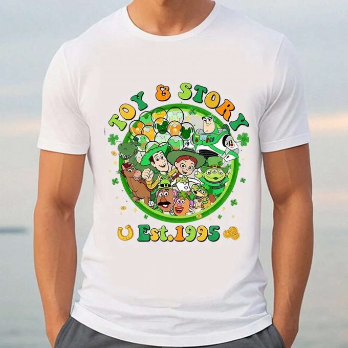 Disney Toy Story Friends T-Shirt - Celebrate Toy Story Est 1995 &Amp; St Patrick S Day 2