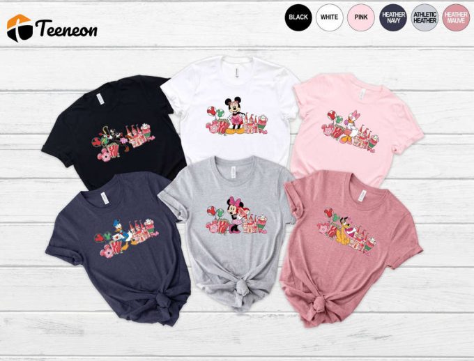 Disney Valentine T-Shirt, Funny Cartoon Shirt, Love Shirt, Mickey Mouse Shirt, Goofy Shirt, Cupid Shirt, Minnie Mouse, Daisy Duck Shirt 1