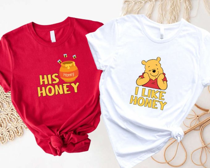 Disney Winnie The Pooh Couple Shirt: Pooh Honey Matching T-Shirt &Amp; Bear Love Honeymoon 2