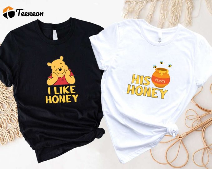 Disney Winnie The Pooh Couple Shirt: Pooh Honey Matching T-Shirt &Amp;Amp; Bear Love Honeymoon 1