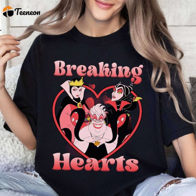 Disneyland Villains Valentine Shirt: Ursula Maleficent Evil Queen Anti-Valentine S Day 1
