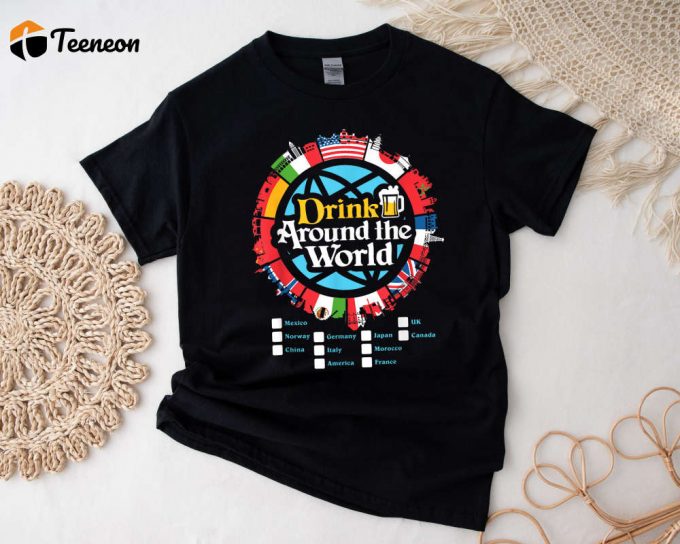 Drink Around The World Tour Shirt, Vacation Drinking Showcase T-Shirt, Epcot World Tour 2024 Shirt, Epcot Drink Around The World Tour Tee 1