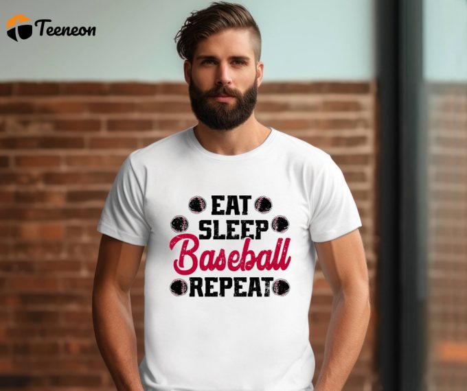 Unisex Eat Sleep Baseball Repeat Shirt - Cool Game Day Season Shirt For Baseball Lovers Baseball Shirt The Title Includes Relevant Keywords Such As Eat Sleep Baseball Repeat Shirt Cool Baseball Shirt Game Day Shirt Baseball Season Shirt And Baseball Lover It Is Engaging Concise And Optimized For Search Engines 1