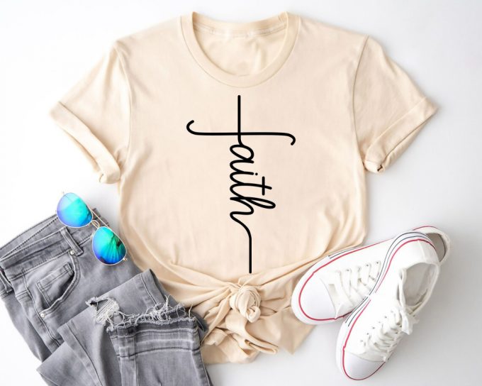 Faith Cross Christian Shirt: Jesus Tee With Bible Verse Love &Amp; Grace Design 2
