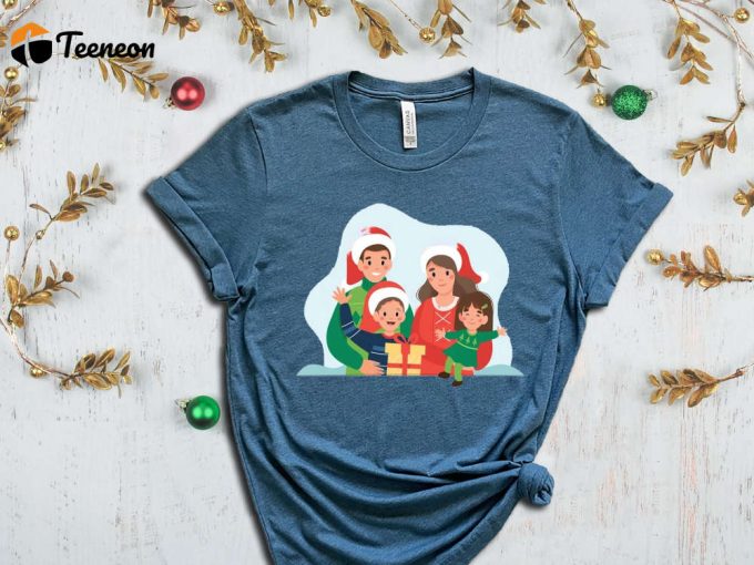 Family Christmas Present T-Shirt, Custom Christmas Shirt, Personalized Christmas Tees, Matching Family Outfits, Xmas Crew, Christmas Apparel 1
