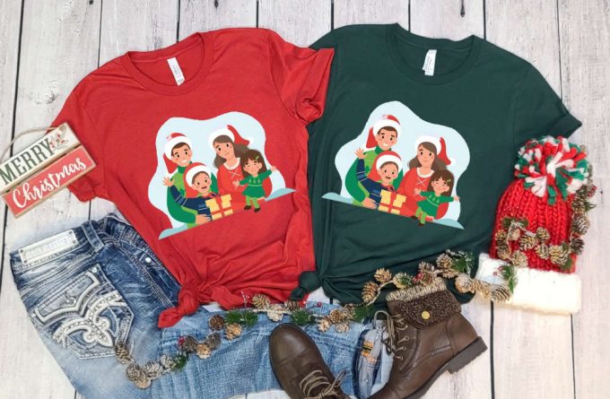 Family Christmas Present T-Shirt, Custom Christmas Shirt, Personalized Christmas Tees, Matching Family Outfits, Xmas Crew, Christmas Apparel 3