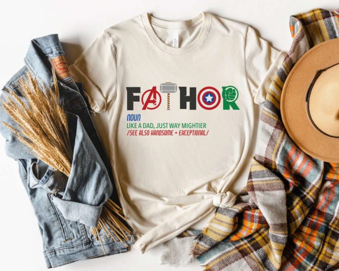 Father'S Day Gift, Fathor Tshirt, Noun Like A Dad Shirt, Hero Father Shirt, Men'S Shirt, Dad Gifts From Daughter, Avengers Tee Shirt 2