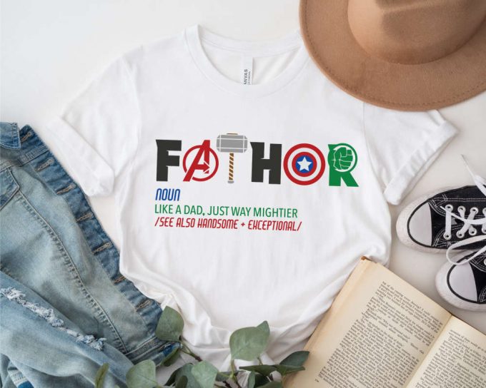 Father'S Day Gift, Fathor Tshirt, Noun Like A Dad Shirt, Hero Father Shirt, Men'S Shirt, Dad Gifts From Daughter, Avengers Tee Shirt 3