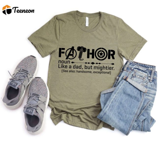 Father'S Day Gift, Fathor Tshirt, Noun Like A Dad Shirt, Hero Father Shirt, Men'S Shirt, Dad Gifts From Daughter, Avengers Tee Shirt 1