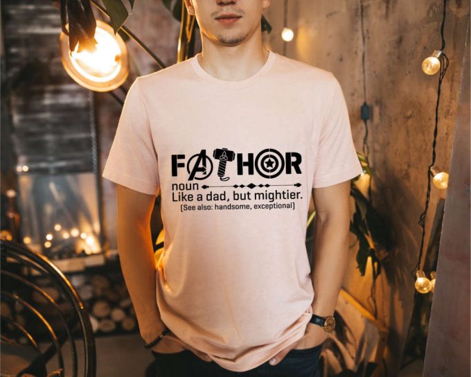 Father'S Day Gift, Fathor Tshirt, Noun Like A Dad Shirt, Hero Father Shirt, Men'S Shirt, Dad Gifts From Daughter, Avengers Tee Shirt 4