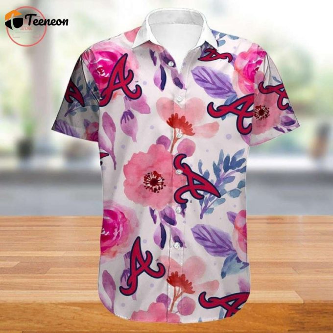 Floral Atlanta Braves Hawaiian Shirt For Men Women Summer Beach Outfit 1