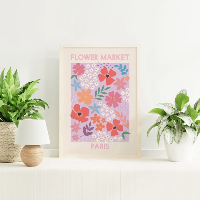 Flower Market Paris Poster For Home Decor Gift 4