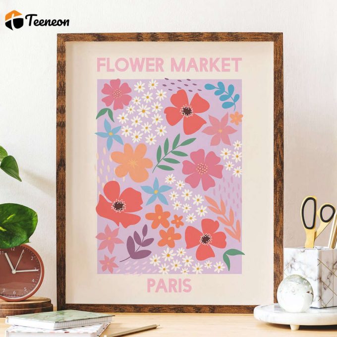 Flower Market Paris Poster For Home Decor Gift 1