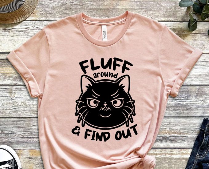 Fluff Around And Find Out Shirt, Fluff Shirt, Black Cat Shirt, Kitty Shirt, Paws Shirt, Funny Kitty Shirt, Funny Cat Shirt, Fluff You Shirt 3