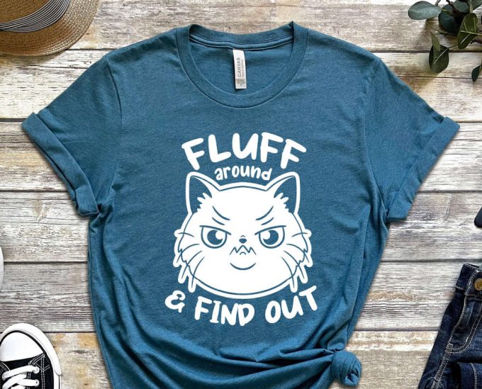 Fluff Around And Find Out Shirt, Fluff Shirt, Black Cat Shirt, Kitty Shirt, Paws Shirt, Funny Kitty Shirt, Funny Cat Shirt, Fluff You Shirt 4